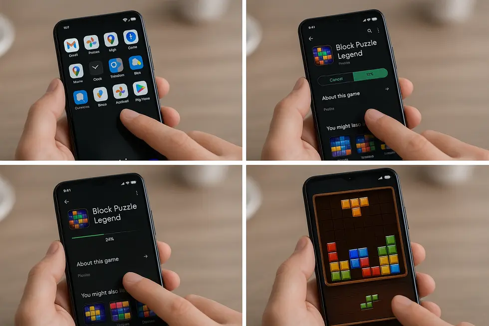 Block Puzzle Legend 3 The engaging gameplay of Block Puzzle Legend captured on a mobile screen.