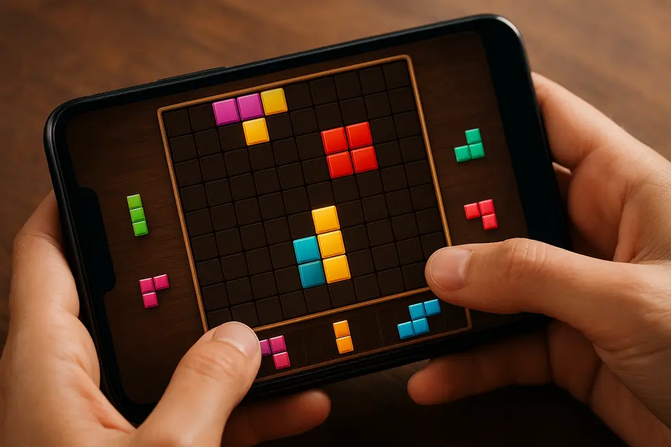 Block Puzzle Legend 2 The engaging gameplay of Block Puzzle Legend captured on a mobile screen.